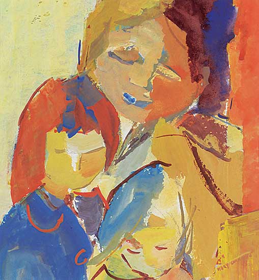 #2056 ~ Corneille - Untitled - Maternal Embrace
