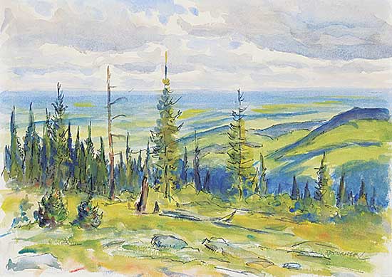 #2353 ~ Turner - Sketch from the Skyline Trail, Looking East, Porcupine Hills