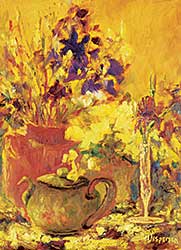 #2161 ~ Jespersen - Untitled - Teapot and Flowers