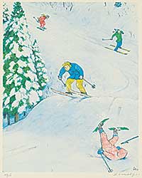 #2171 ~ Kurelek - Skiing [Sports Portfolio]  #47/225