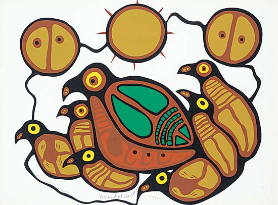 #2152 ~ Morrisseau - Loon Mother and Brood  #290/500