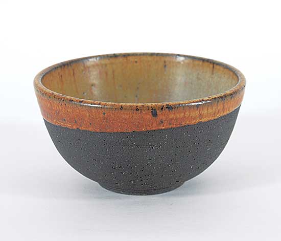 #2352 ~ Lindoe - Untitled - Black and Brown Bowl