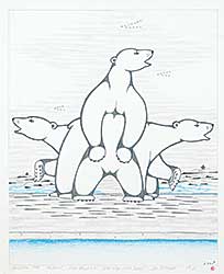 #2174 ~ Pootoogook - Floe Edge Polar Bears