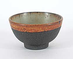 #2351 ~ Lindoe - Untitled - Small Black and Brown Bowl