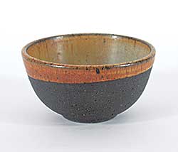 #2352 ~ Lindoe - Untitled - Black and Brown Bowl