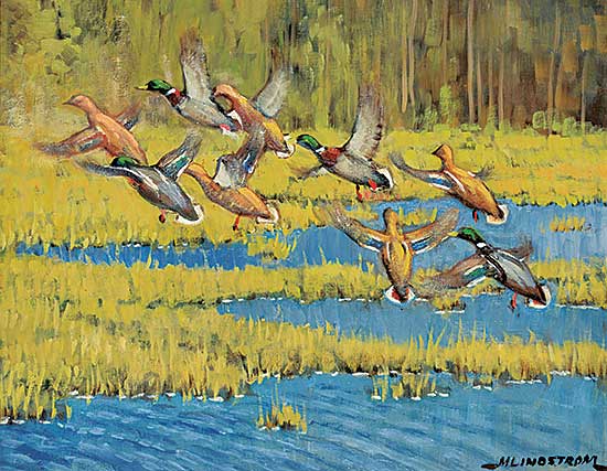 #1203 ~ Lindstrom - Untitled - Flock of Ducks