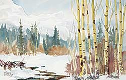 #1106 ~ Fleming - Untitled - Birch Trees in Winter