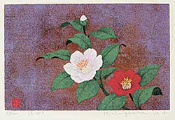 #1360 ~ Sugiura - Untitled - White and Red Flowers  #57/100