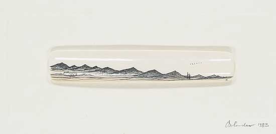 #787 ~ Oslender - Untitled - Mountain Scrimshaw