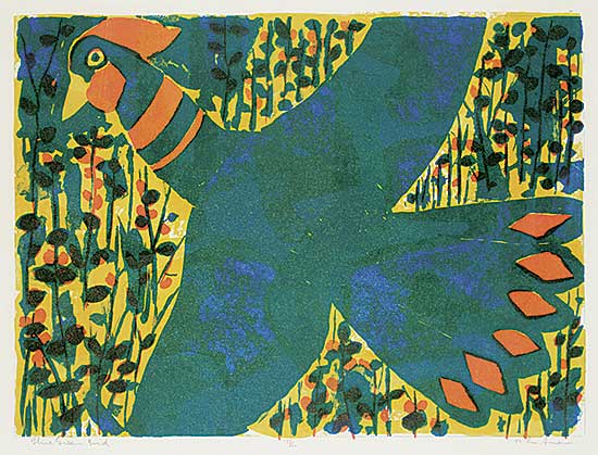 #850 ~ Snow - Blue Green Bird  #13/50