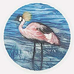 #837 ~ Silverberg - Crested Crane  #Artist's Proof