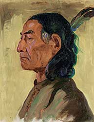 #52 ~ de Grandmaison - Untitled - Portrait of a Man with Feather