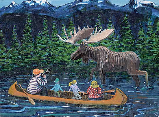 #2256 ~ Newhouse - Canoe and Moose Family Outing