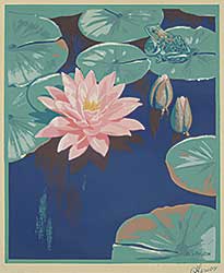 #2043 ~ Casson - Untitled - Frog on Lilypad