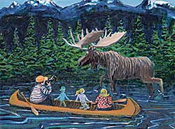 #2256 ~ Newhouse - Canoe and Moose Family Outing
