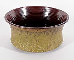 #2244 ~ Diakow - Untitled - Burgundy and Olive Bowl