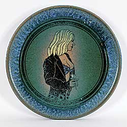 #2246 ~ Diakow - Untitled - Woman with Rose Hanging Plate