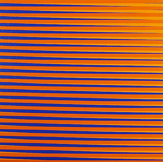 #412 ~ Farrell - Untitled - Orange and Blue