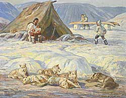 #149 ~ Scott - Inuit Encampment, Baffin Island