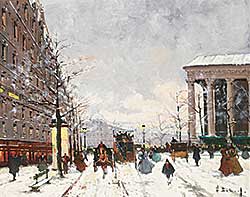 #310 ~ Schaeffer - Untitled - Winter Street Scene