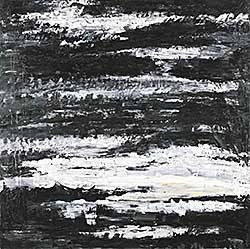 #416 ~ Evans - Untitled - Black and White Striations