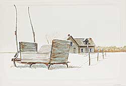 #2130 ~ Gibbs - Untitled - The Old Winter Sleigh
