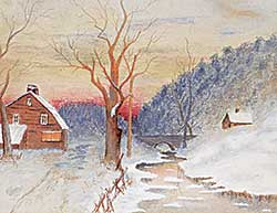 #2260 ~ Montgomery - River Scene in Winter