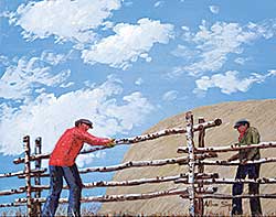 #2322 ~ Sapp - Men Making a Fence